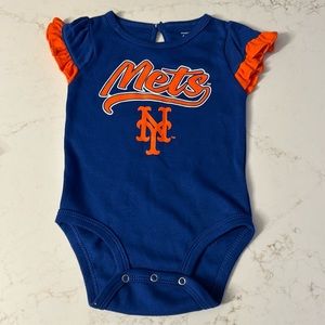 NY METS infant girls onesie